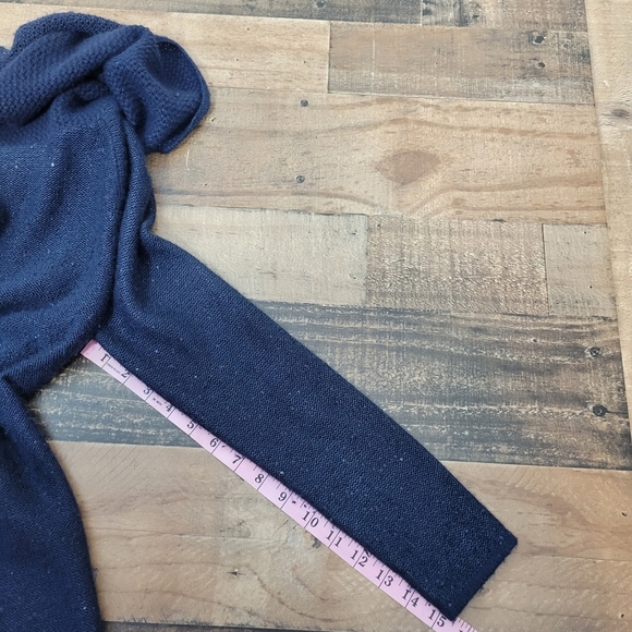 Small TSE Navy Sequin Cowlneck Sweater *Flawed* - Picture 7 of 7